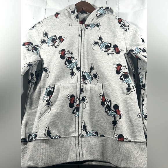 Disney Toddler Fleece Full Zip Up Hoodie Sweatshirt Outdoor Minnie Mouse XS 4/5 - Picture 9 of 10